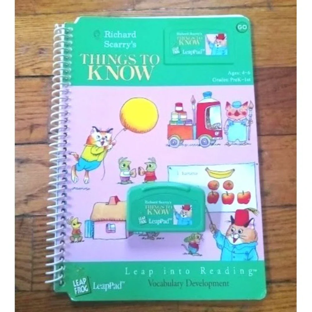 Leap Frog Leapster 'Richard Scarry's  Pre K 1st BOOK CARTRIDGE Thing to Know